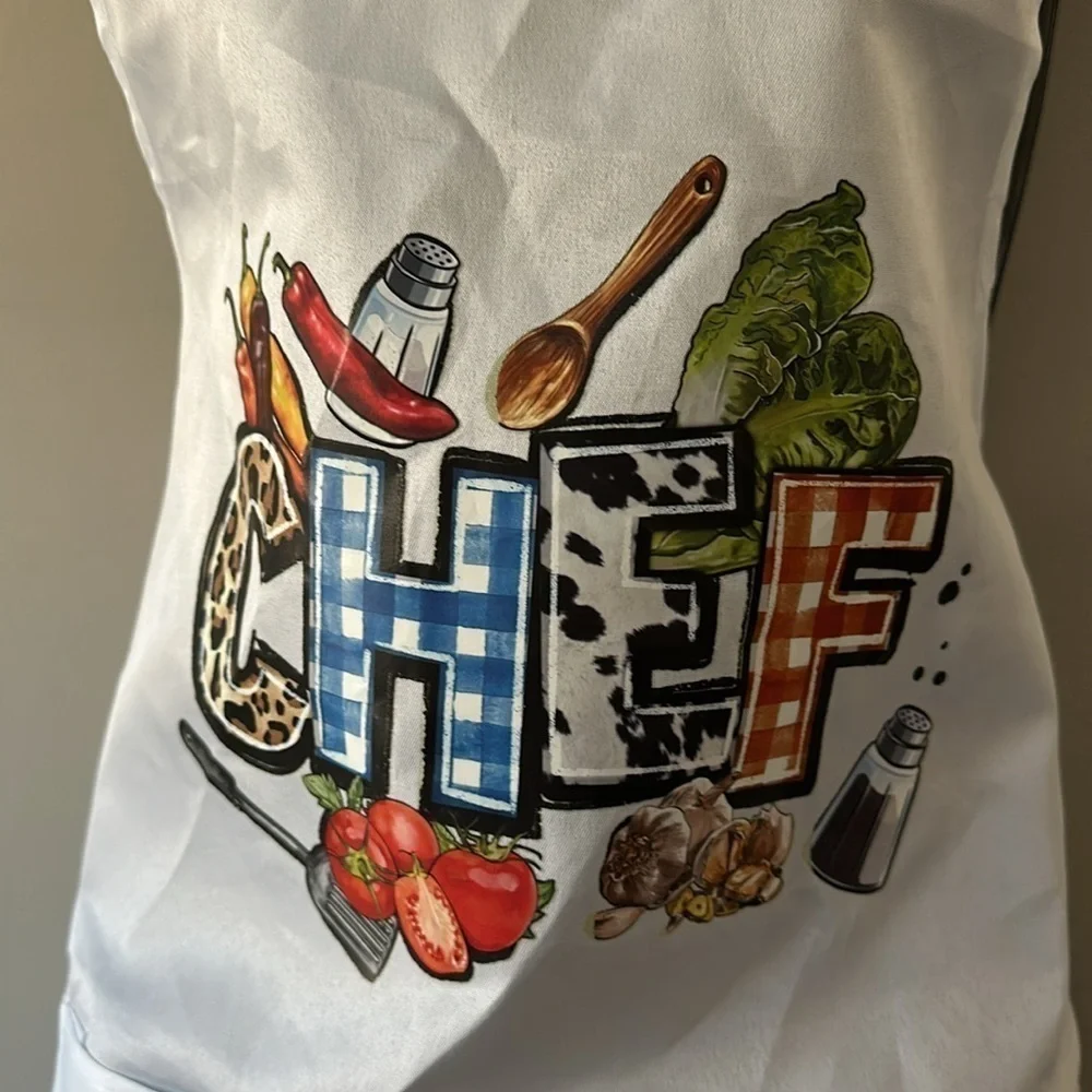 Women's Cooking Apron With Pockets~Chef Design~Baking~Animal Print~Gift